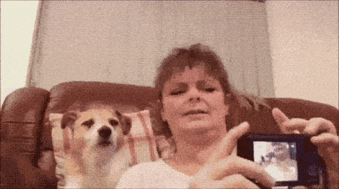 Selfie con su perro