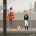 Animación de Perro y Damas