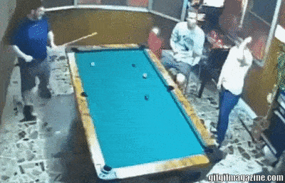 Suerte jugando Pool