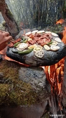 Cocinando en piedra