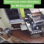 Hombre generoso dona su dinero a Mc Donald