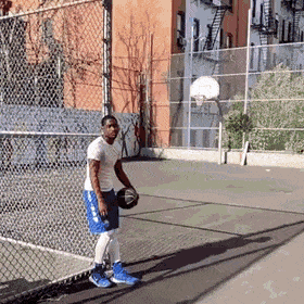 An impressive basketball trick