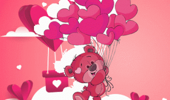 Catch the Bear with a Heart Balloon