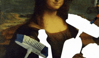 Catch the cleaning mona lisa