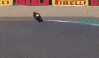 Motorcycle race in curve