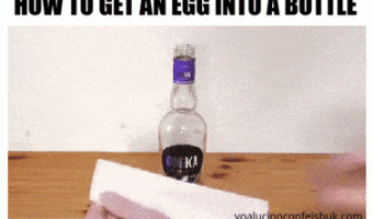How to put an egg in a bottle