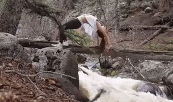Doing Yoga in the River