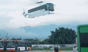 Here comes the bus helicopter, and I’m no longer afraid of being late for work