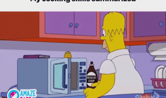 Homer and his cooking skills