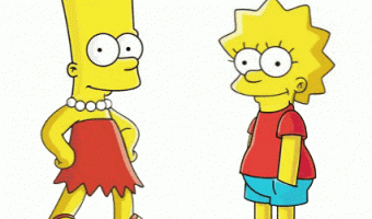 Playing to Assemble Lisa and Bart Simpson