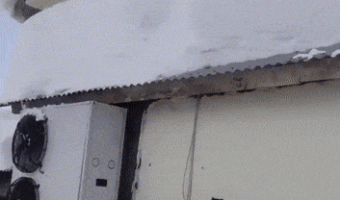Cleaning Snow on Roof