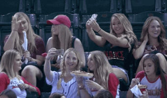 Women watching baseball game