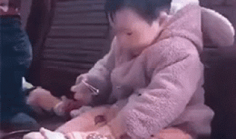 Child cutting nails