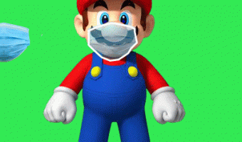 Put the mask on Mario Bros