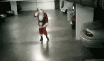 Santa in parking lot